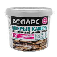 Декоративный лак Мокрый камень 5 кг БОЛАРС с доставкой от официального дилера завода