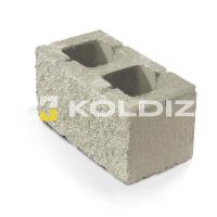 Блок бетонный заборный Колотая фактура 390х190х188 - Белый Колдиз с доставкой от официального дилера завода