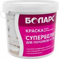 Краска водно-дисперсионная супербелая для стен и потолков (ВД-АК 205) 40 кг БОЛАРС с доставкой от официального дилера завода