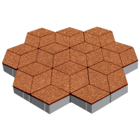 Тротуарная плитка Steinrus Ромб, 60 мм, оранжевый, Native с доставкой от официального дилера завода