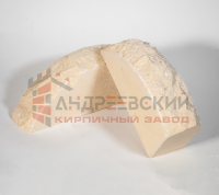 Кирпич гиперпрессованный Скала полукруг Слоновая кость 1 NF Андреевский с доставкой от официального дилера завода