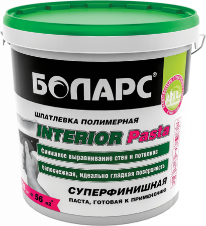 Шпатлевка готовая INTERIOR PASTA 28 кг Боларс по низкой цене