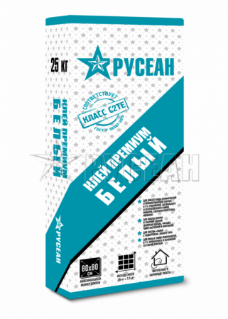 Клей для плитки ПРЕМИУМ БЕЛЫЙ Русеан по низкой цене