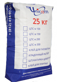 Плиточный клей усиленный 25 кг Unicom с доставкой от официального дилера завода