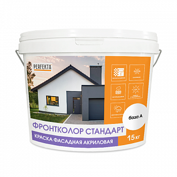 Краска фасадная акриловая Фронтколор Стандарт база A, 15 кг с доставкой от официального дилера завода