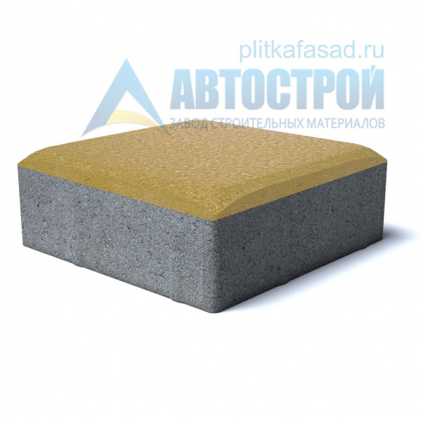 Тротуарная плитка «Английский булыжник малый» 160х160х40 (16х16х4) желтая Автострой по низкой цене
