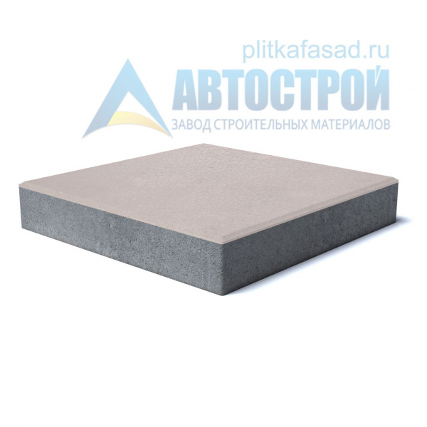 Тротуарная плитка «Квадрат» 300х300х30 (30х30х3) белая Автострой по низкой цене