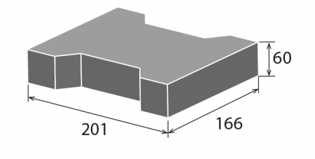 Плитка тротуарная катушка Стандарт 166x201x60 мм Броштайн по низкой цене
