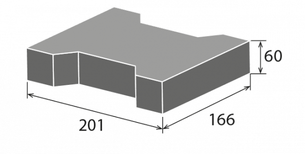 Плитка тротуарная катушка Стандарт 166x201x60 мм Броштайн по низкой цене