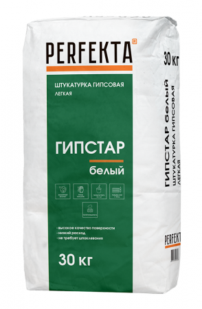 Штукатурка гипсовая легкая РН Perfekta ГИПСТАР белая 30 кг по низкой цене