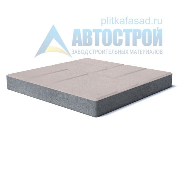 Тротуарная плитка «Паркет» 300х300х30 (30х30х3) белая Автострой по низкой цене