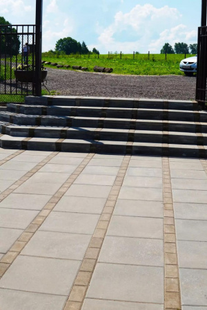 Тротуарная плитка Квадрат Стандарт Серый 330x330х50 Колдиз по низкой цене