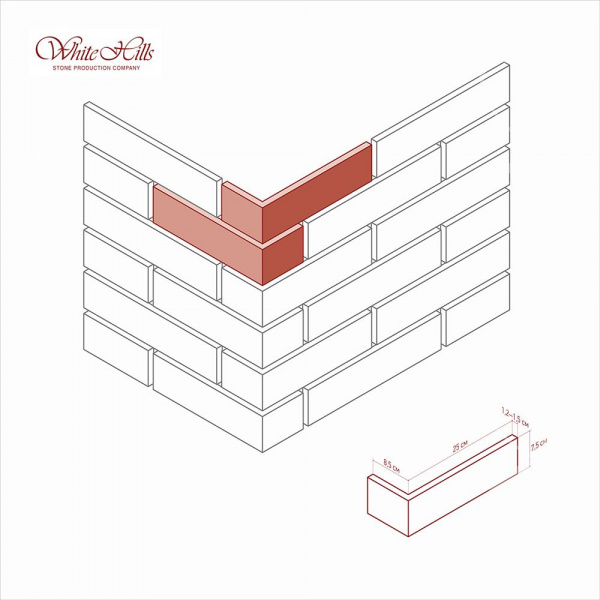 Искусственный декоративный камень Толедо 402-10 углы White Hills по низкой цене