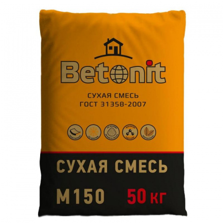 Кладочная смесь цементная ГОСТ М150 серый 50кг Betonit по низкой цене