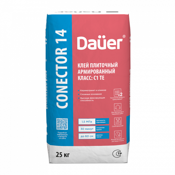 Клей Профессиональный С1 TЕ, ГОСТ Р 56387 DAUER CONECTOR 14 по низкой цене