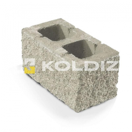 Блок бетонный стеновой Колотая фактура 390х190х188 - Белый Колдиз по низкой цене