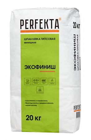 Шпаклевка гипсовая финишная Perfekta ЭКОФИНИШ белый 20 кг по низкой цене
