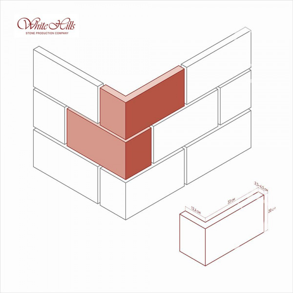 Искусственный декоративный камень Шеффилд 431-40 углы White Hills по низкой цене