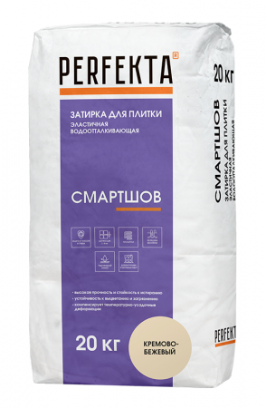 Смартшов Водоотталкивающая эластичная затирка Perfekta кремово-бежевый 20 кг по низкой цене