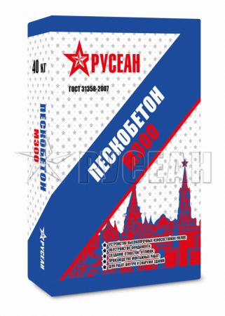 Пескобетон М-300, 40 кг Русеан по низкой цене