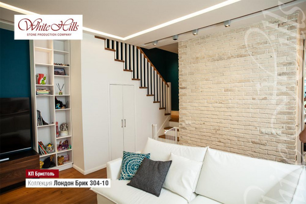 Декоративный облицовочный кирпич Лондон Брик 304-10 углы White Hills по низкой цене