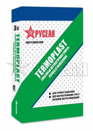 Гипсовая штукатурка TERMOPLAST 30 кг Русеан по низкой цене