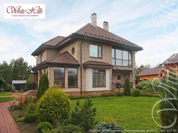 Декоративный облицовочный кирпич Брюгге Брик 315-20 углы White Hills по низкой цене