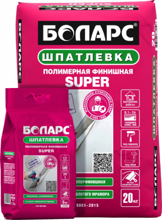 Шпатлевка полимерная финишная SUPER 5 кг Боларс по низкой цене