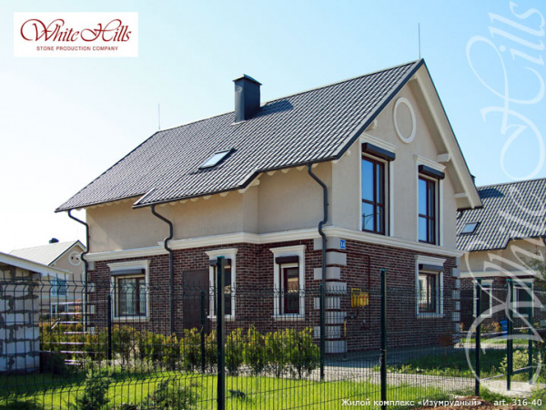 Декоративный облицовочный кирпич Брюгге Брик 316-40 углы White Hills по низкой цене