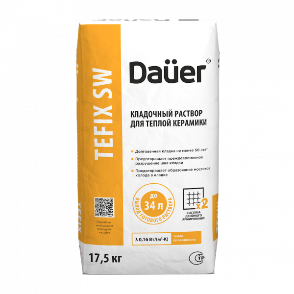 Кладочный раствор для теплой керамики Dauer TEFIX SW по низкой цене
