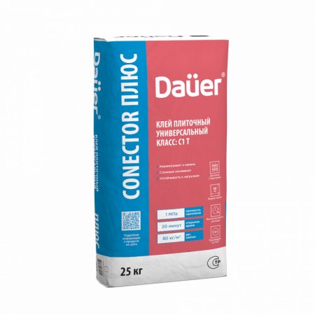 Клей плиточный Универсальный C1 T DAUER CONECTOR Плюс по низкой цене