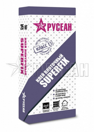Клей для плитки СУПЕРФИКС, 25 кг Русеан по низкой цене