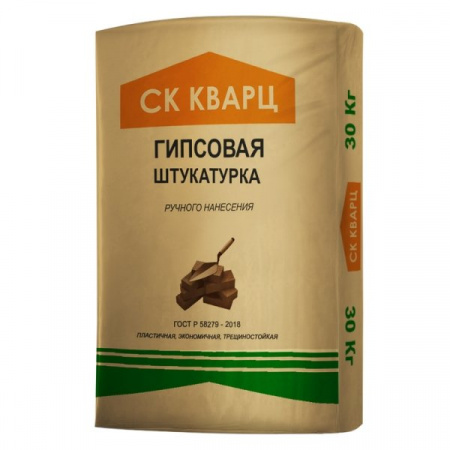 Гипсовая штукатурка белая (Ручного нанесения) Кварц по низкой цене