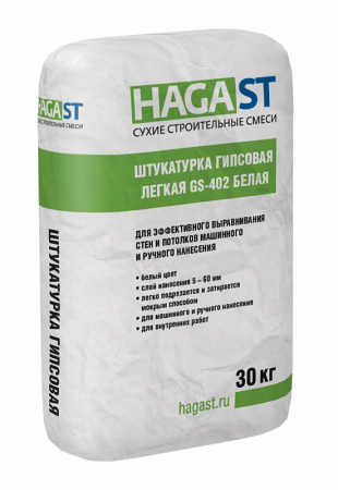Штукатурка гипсовая легкая GS-402 белая HAGA ST по низкой цене